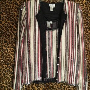 Worth sequin cardigan and top